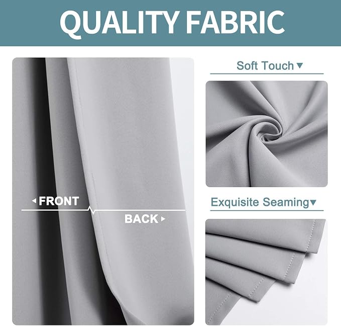 ChrisDowa Room Divider Curtains 80 Inches Long Sliding Door Curtain 1 Panel | - Image 4