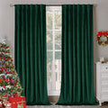 BGment Emerald Green Velvet Curtains 96 Inch Ling by BGment