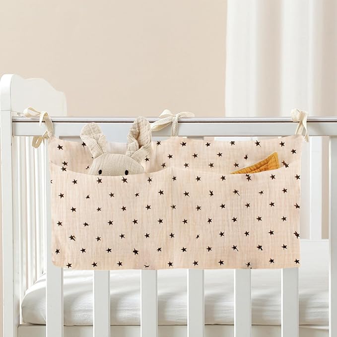 Baby Bedside Hanging Bags Storage Organizer Milk Bottle Toy Crib Baby Nappy-Bag - Image 2