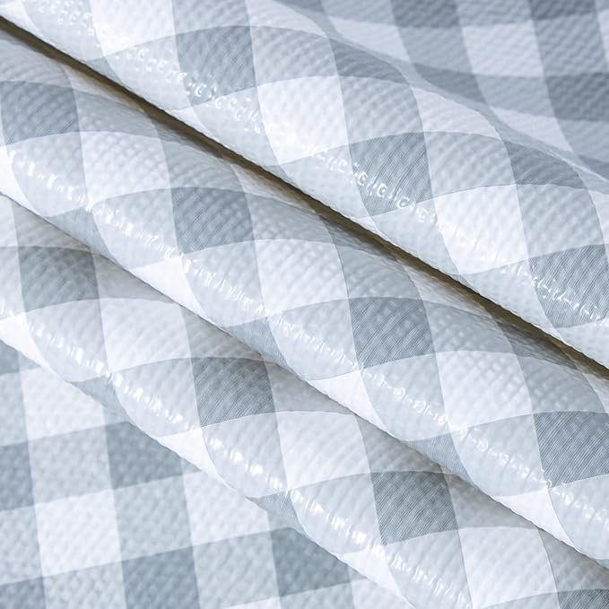 RAY STAR 18X96 Inch Shelf Liner for Kitchen Cabinets, Non-Adhesive Cabinet Liner Washable, PVC Drawer Liner for Dresser Non-Slip Bathroom (Plaid)(5 Roll)