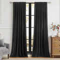 PRIMROSE Black Curtains 120 inch by PRIMROSE