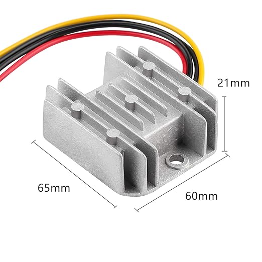 Voltage Regulator Reducer DC 8V ~ 40V to 12V 3A 36W Converter- DC 36V 24V 18V to 12V Step Down Up Converter Regulator Waterproof Module Transformer for Golf Cart Club Car
