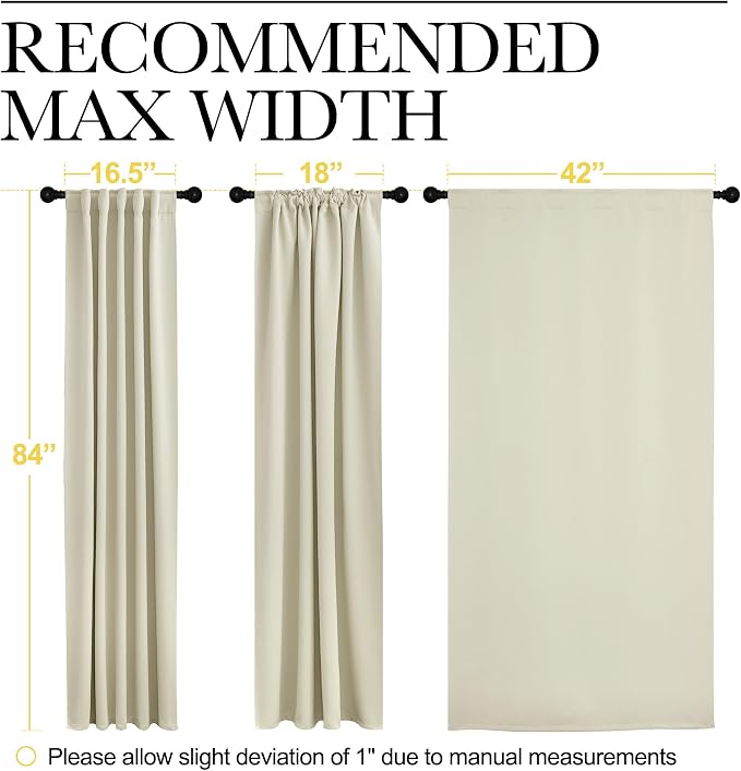 NICETOWN Blackout Curtain Panels Window Draperies - Image 7