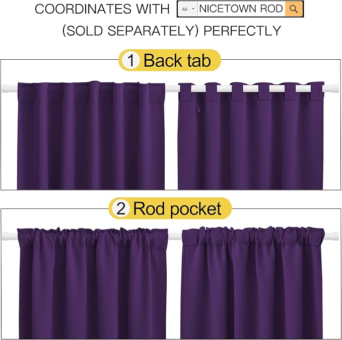 NICETOWN Bedroom Curtains Blackout Panels - Image 3