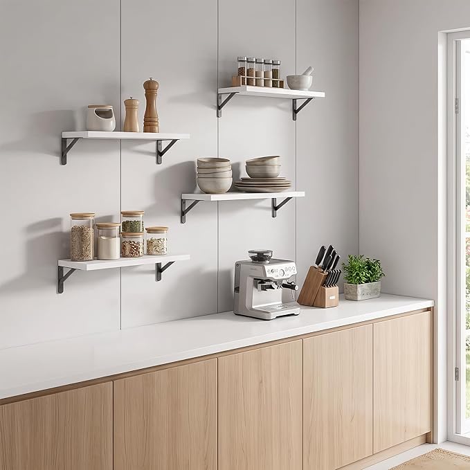 YGEOMER 4 Different Sizes Floating Shelves - Image 6
