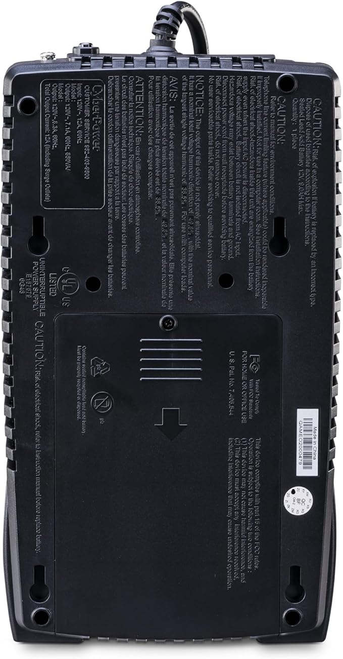 CyberPower EC850LCD Ecologic UPS Battery Backup and Surge Protector, 850VA/510W, 12 Outlets, ECO Mode, Compact, UL Certified
