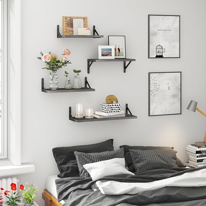 YGEOMER 4 Different Sizes Floating Shelves - Image 2