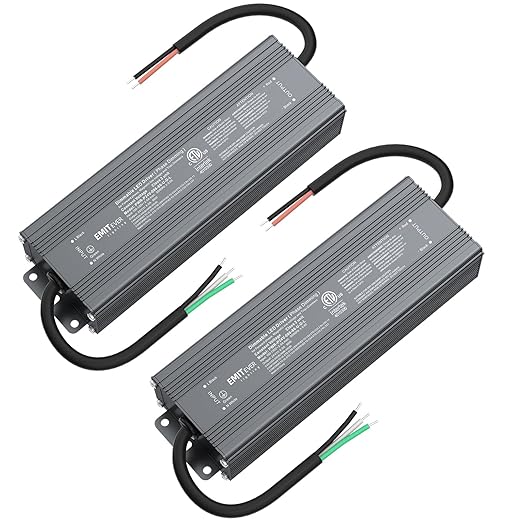 EMITEVER Triac Dimmable LED Driver,2 Packs 96W Power Supply,AC 120V to DC 24V Transformer,Compatible with Lutron and Leviton Dimmers,for LED Lighting,Class 2,ETL Certified,Waterproof IP66