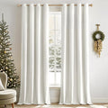 MIULEE Velvet Curtains Pure White 52 x 96 Inch Length Set of 2 | Grommet Drapes by MIULEE