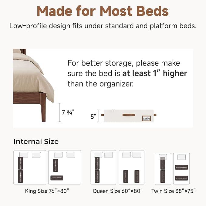 StorageWorks 5 Inch Low Profile Under Bed Storage Containers - Image 6
