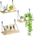 Elevate Your Space with Rustic Wood Floating Shelves Set of 3- Perfect by QsQueen