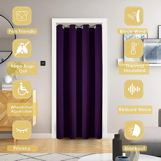 ChrisDowa Blackout Curtains Door Curtain - Image 2
