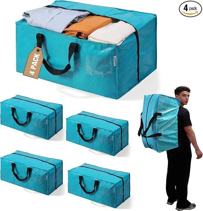 WORKPRO 4 Pack Extra Large Moving Bags by WORKPRO