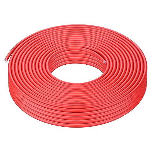 iGreely 100Ft 10 Gauge Tinned Copper PV Wire - Solar Panel Extension Cable, UV Resistant for Boat, Marine, Automotive, RV, Outdoor - Red