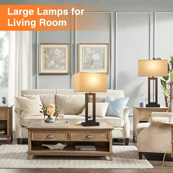 Seealle 22" Tall Living Room Lamps - Image 4