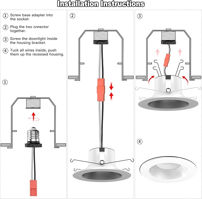 VANANCE Smart Recessed Light 6 Inch, APP Control, Dimmable, RGBCW, Cool to Warm White, 2700K~6500K, CRI80+, Color Changing Retrofit LED Can Light, Bluetooth Mesh Smart Home Lighting, 6Pack