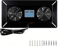 Pewoaoa 240 CFM Crawlspace Vent Fan, With Thermostat,Humidistat, Crawlspace Fans, For Moisture Reduction, Radon Mitigation, Freeze Protection, Ideal for Basement, Attic, Crawl Space Fan Vent(Black)