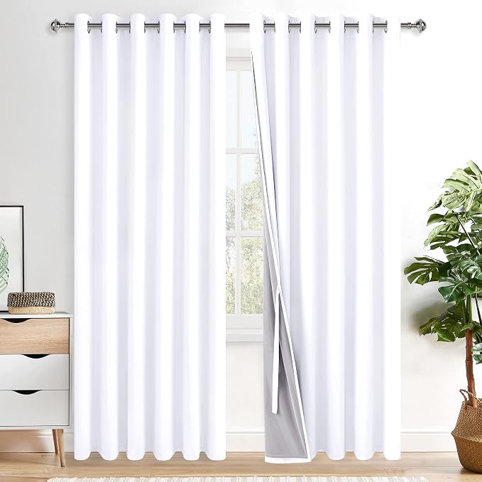 XWZO 100% Blackout Curtain 84 Inches Length 2 Panels Set by XWZO