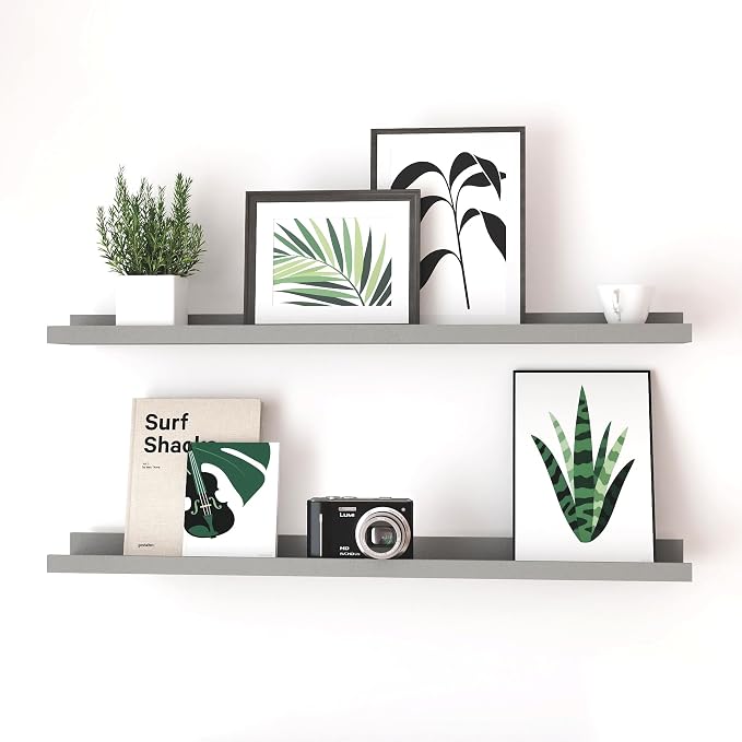 Grey Floating Shelves for Wall Decor, 36 in Shelf by Unknown
