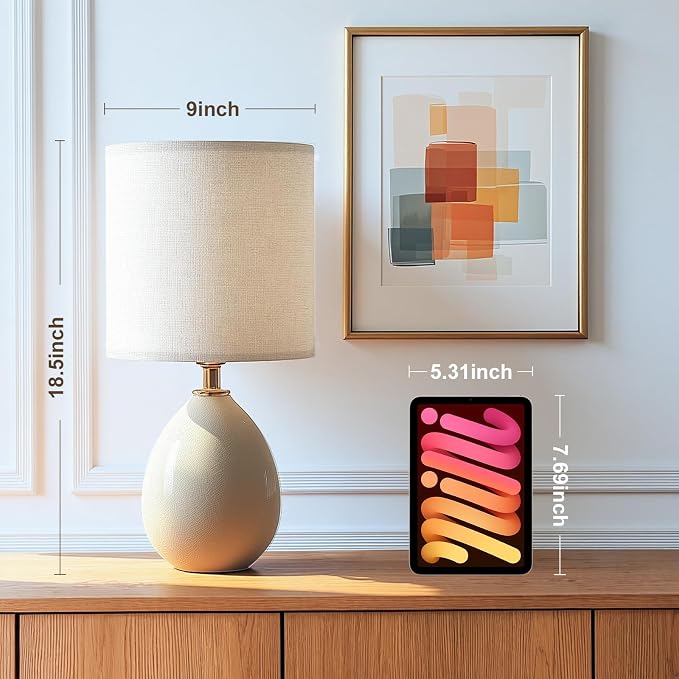 18.5" Table Lamps Set of 2 for Living Room Bedroom, Bedside Lamps for Night - Image 6