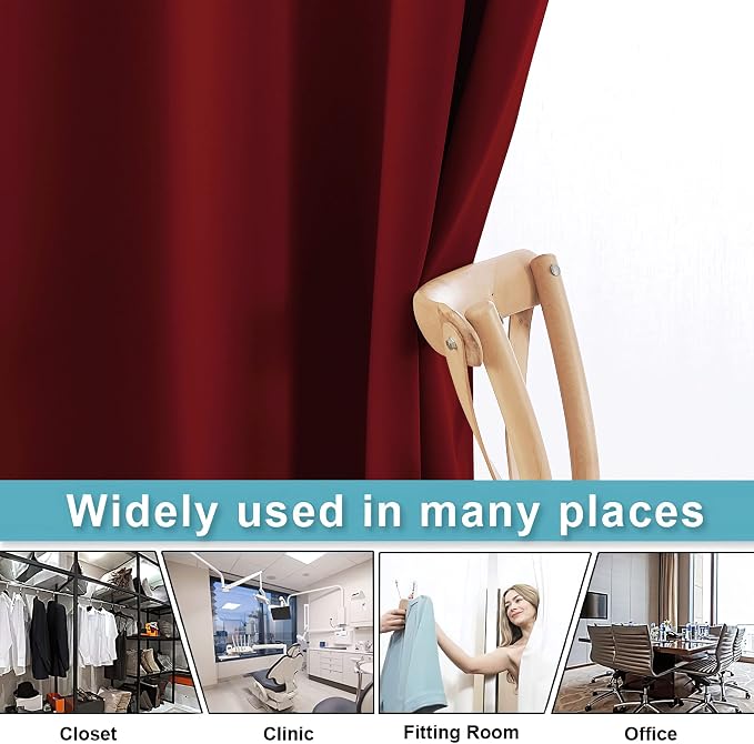 RYB HOME Privacy Curtain for Sliding Glass Door Living Room Locker Bedroom | - Image 5