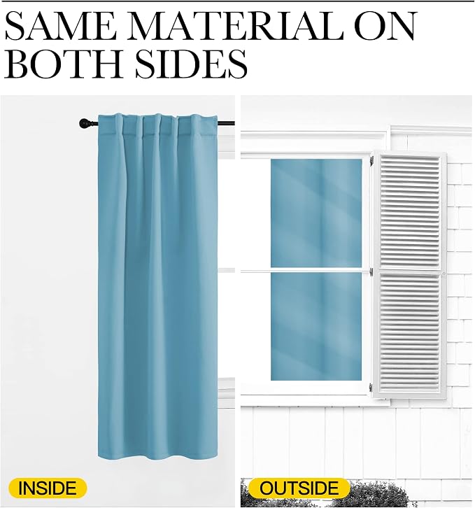 NICETOWN Window Treatment Solid Blackout Curtains - Image 6