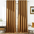 Timeper Gold Brown Velvet Curtains W42 x L96 inches 2 Panels, Light Blocking by Timeper