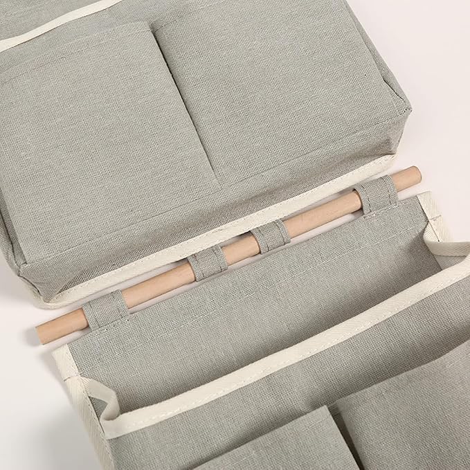 Bedside Caddy 2 Pcs Bed Organizer Storage Bags Over Door Hanging Storage Pouches - Image 6