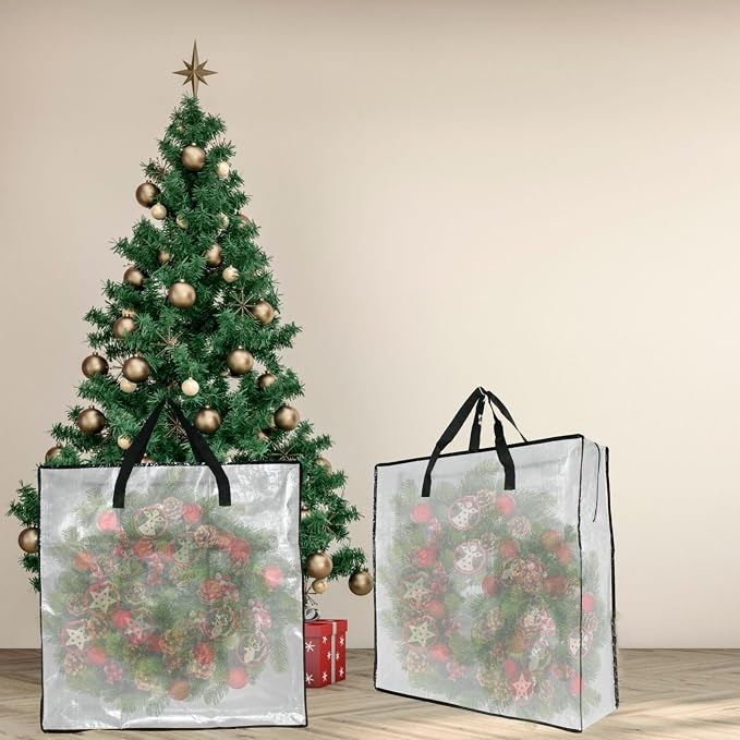 9 Pack Clear Storage Bags with Zipper and Handles, Blanket Bags - Image 6