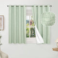 Linen Blackout Curtains 45 Inches Long 2 Panels Each 52 Wide Sage | Thermal by Lajode