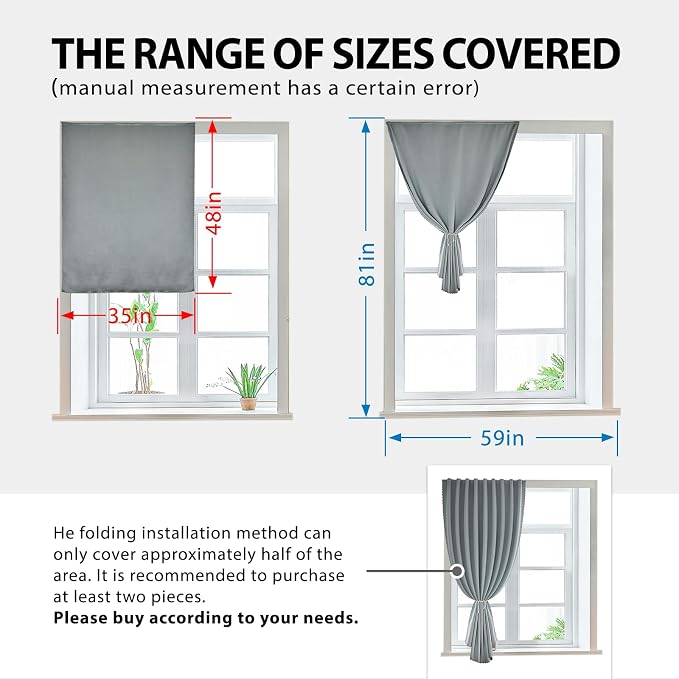 JILRON Magic Tape Stick on Portable Curtains - Image 3