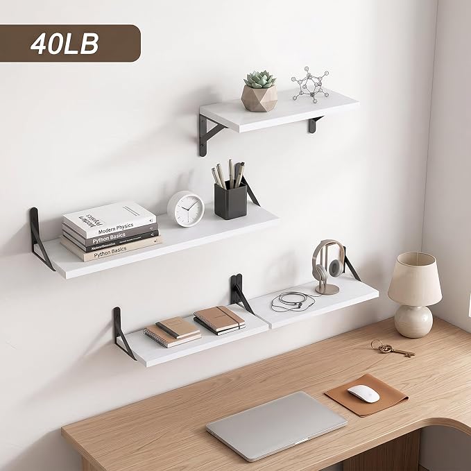 YGEOMER 4 Different Sizes Floating Shelves - Image 5