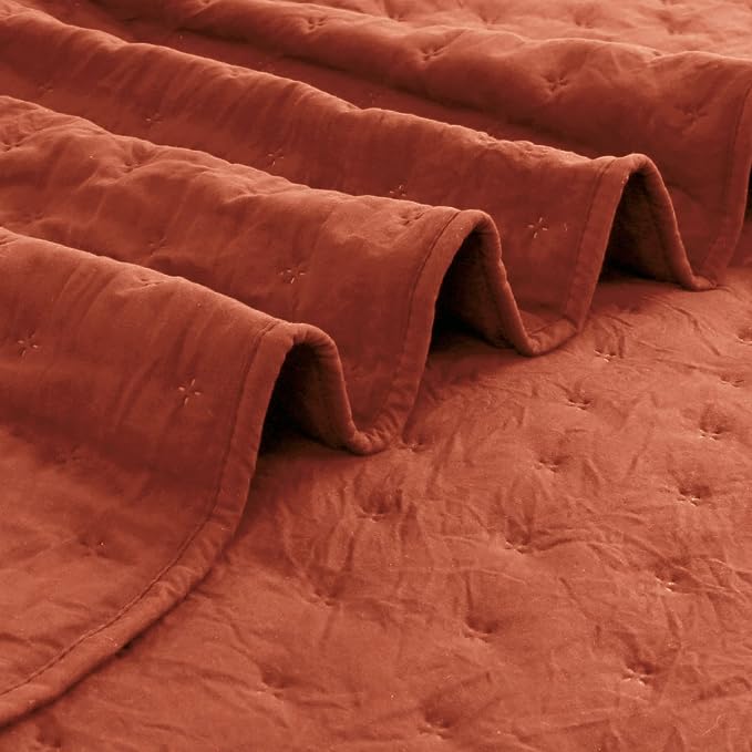 ROARINGWILD Burnt Orange Quilt Sets Queen Size - Image 8