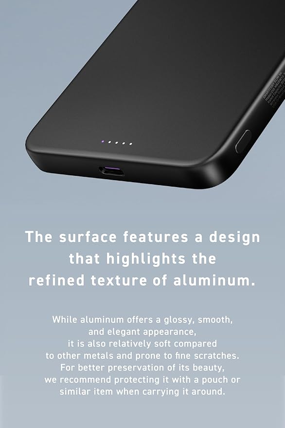 CIO Qi2 Magsafe Charger, 5000mAh Ultra-Slim Magnetic Wireless Charger iPhone, Magsafe Battery Pack, 15W Wireless + 20W USB-C PD iPhone Magnetic Fast SMARTCOBY Slim 5K (Black, Safety Model)