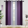 COSVIYA Grommet Room Darkening Ombre Purple Curtains W42xL72 inch | Purple and by COSVIYA