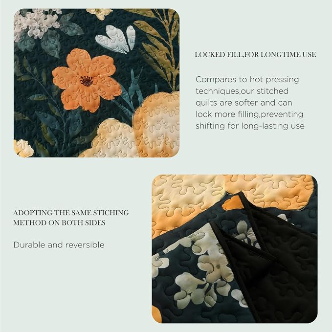 Quilt King Size, Reversible Polyester Coverlet Set - Image 8