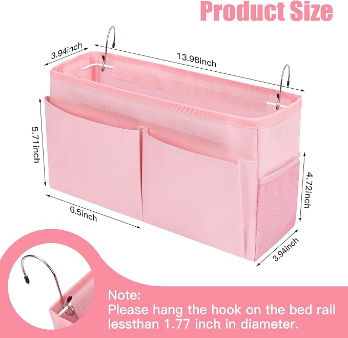Bedside Caddy Organizer with Fixed Straps, Bunk Bed Caddy ideal - Image 2