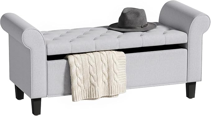 HOMCOM 47" Ottoman wih Storage End of Bed Bench by HOMCOM