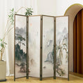 4 Panel Room Divider, 5.6 ft Tall Blackout Folding Privacy Screen by PawlaBay