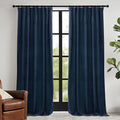 RYB HOME Navy Blue Velvet Blackout Curtains 96 inches by RYBHOME