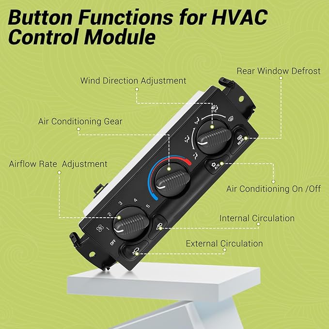599-193 AC Climate Control Module Compatible with Select Chevrolet & GMC Air Conditioning Module Panel, HVAC Temperature Control Switch Unit, 599193 A/C Heater Climate Control Module