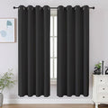 CUCRAF Dark Grey Blackout Curtains 63 inch Length 2 Panels Set, Room Darkening by CUCRAF