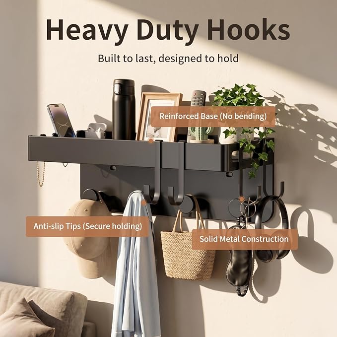 Floating Shelves Bedside Shelf Stick On Organizer Dorm Essential | Space Saving - Image 7
