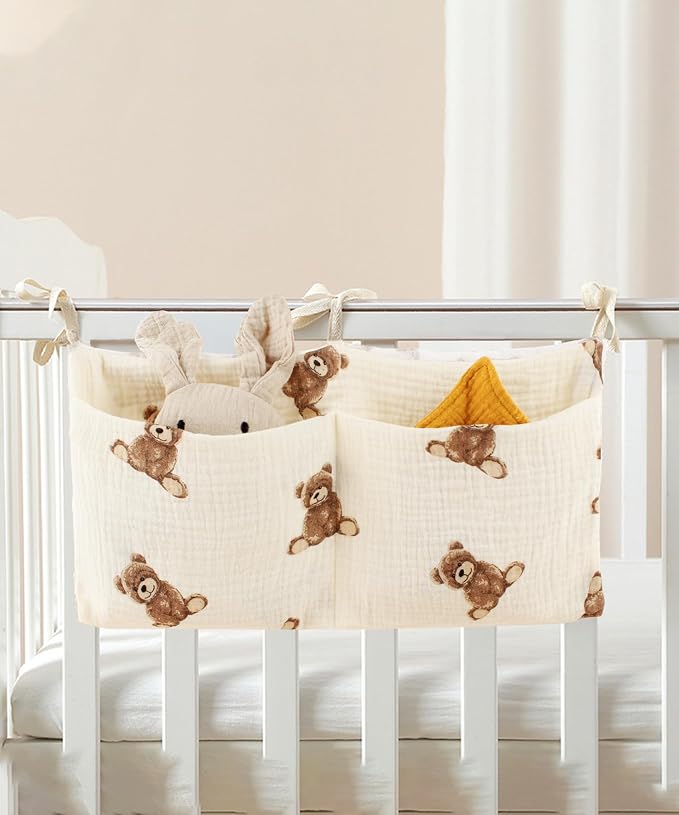 Baby Bedside Hanging Bags Storage Organizer Milk Bottle Toy Crib Baby Nappy-Bag - Image 2