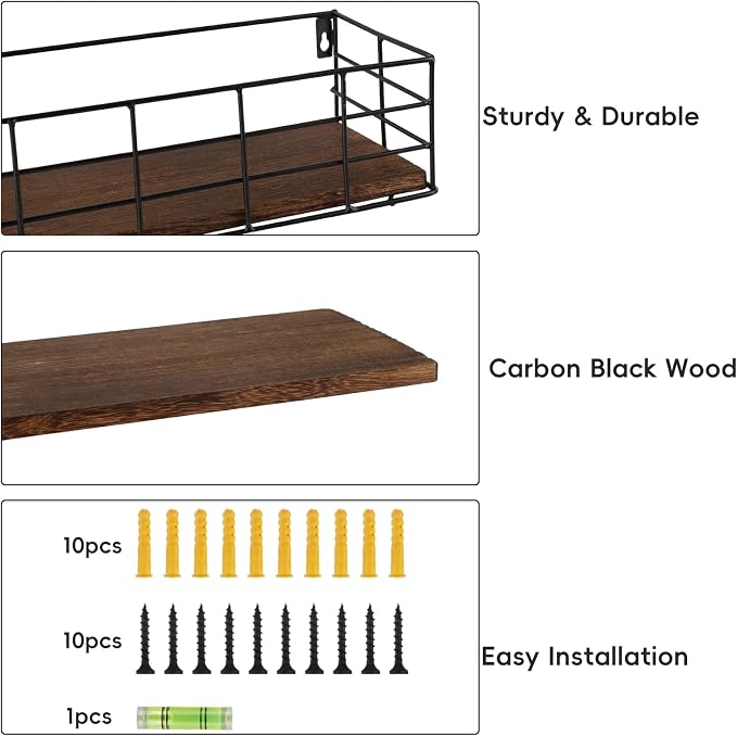 Fixwal Wire Frame Floating Shelves - Image 4