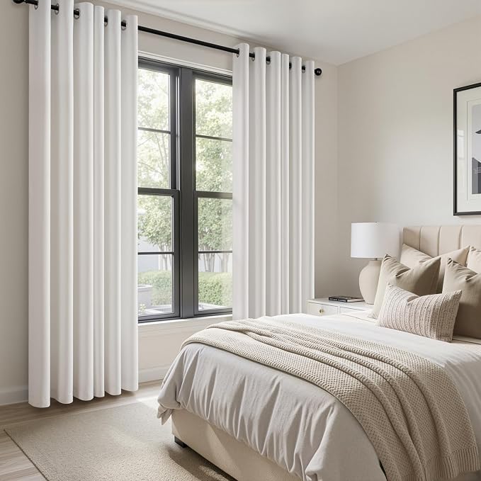 Beige Blackout Curtains for Bedroom Living Room W40 x L84 Inch | 84 Inch Long - Image 6