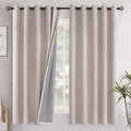 YoungsTex Beige Linen Blackout Curtains by YoungsTex