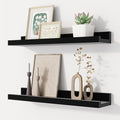 Fun Memories Floating Picture Ledge Shelves Set of 2, 16 Inch Solid Wood Wall by FunMemories