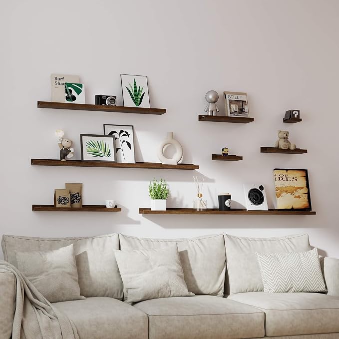 Walnut Floating Shelves for Wall Decor, 36 in Shelf - Image 6
