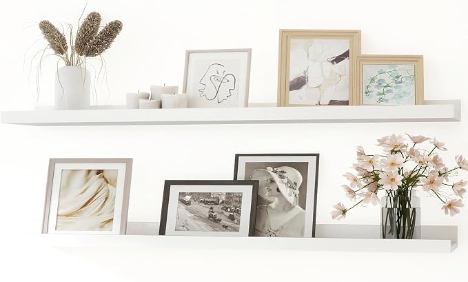 White Floating Shelves for Wall Decor, 40 in Shelf by Unknown